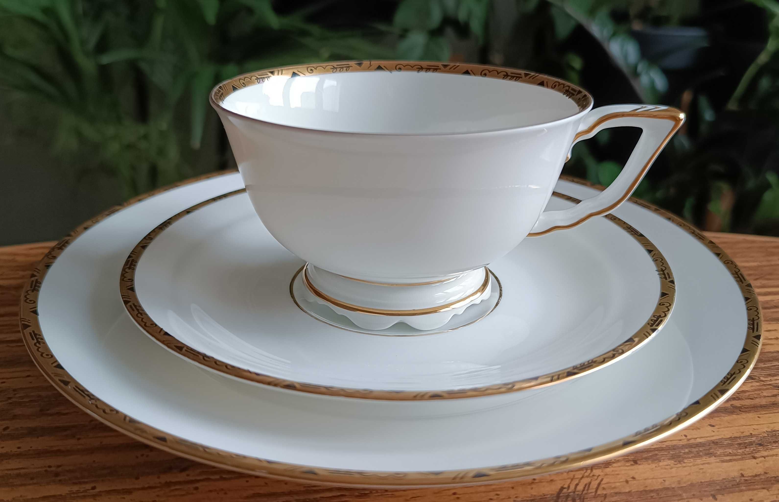 Porcelanowy zestaw kawowo obiadowo śniadaniowy - Art Deco