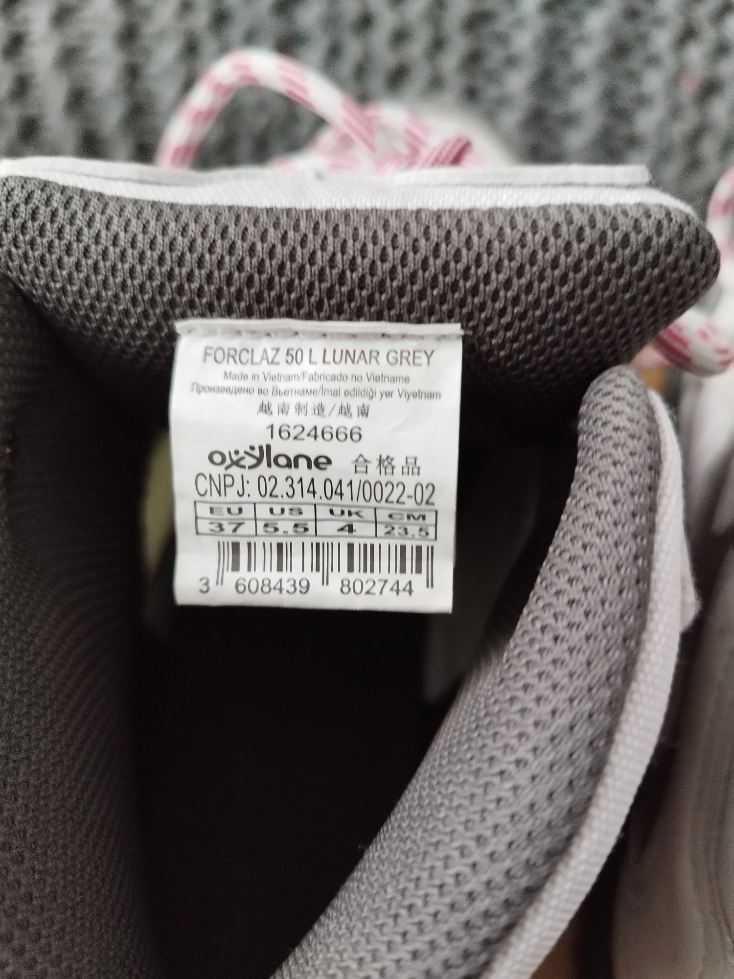 Buty Quechua szare rozmiar 37
