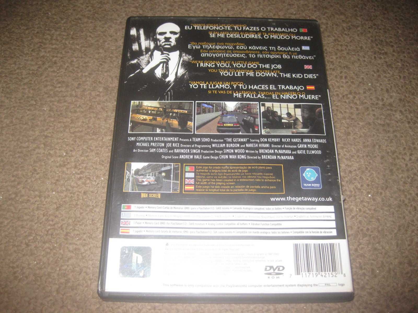 Jogo "The Getaway" para a Playstation 2/Completo!
