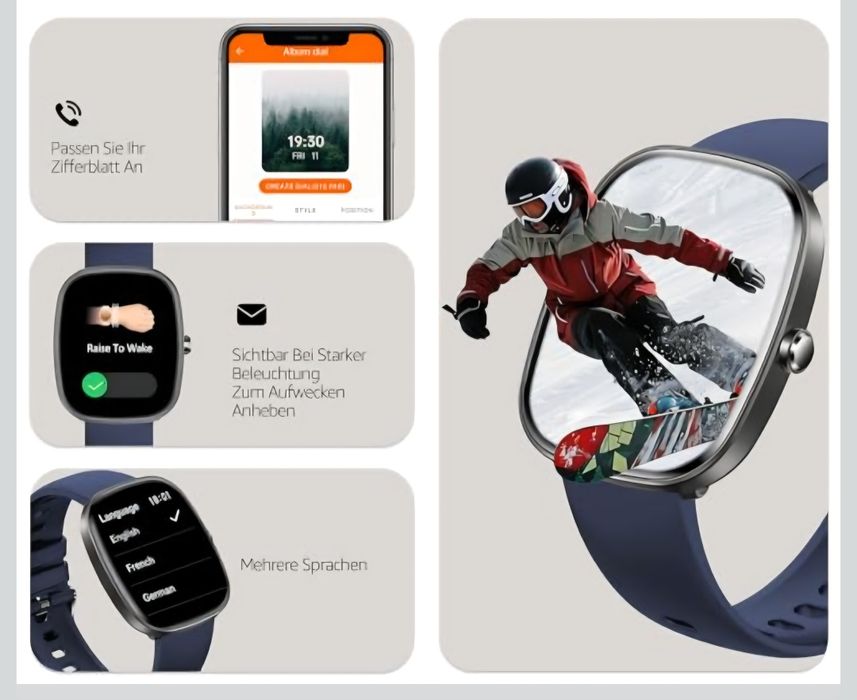 Smartwatch updei pink