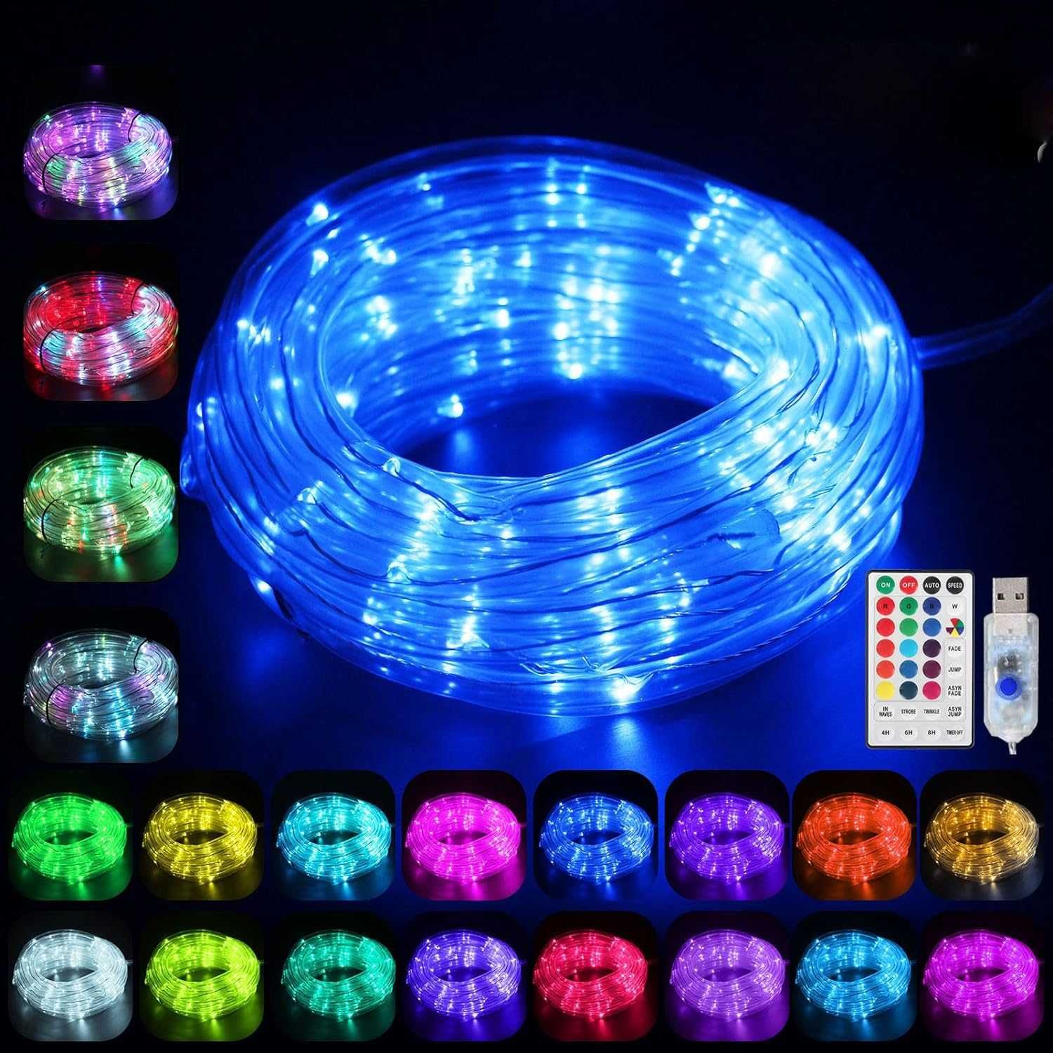 Z98 WUJUN Tuba LED RGB zewnętrzna 10 m 100 LED z USB