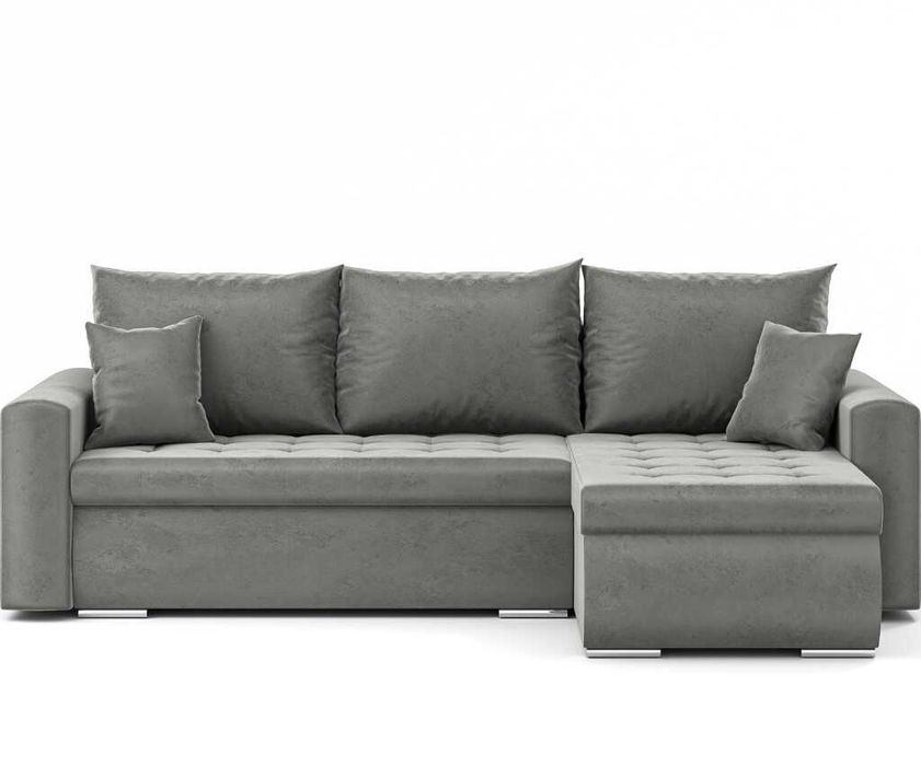 Narożnik LUIS z funkcją spania szary Monolith 84