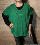 Sweter ażurowy zielony oversaze made in italy roz M-Xxl