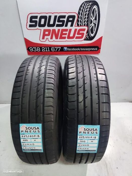 2 pneus semi novos 225-60r18 kumho - oferta dos portes