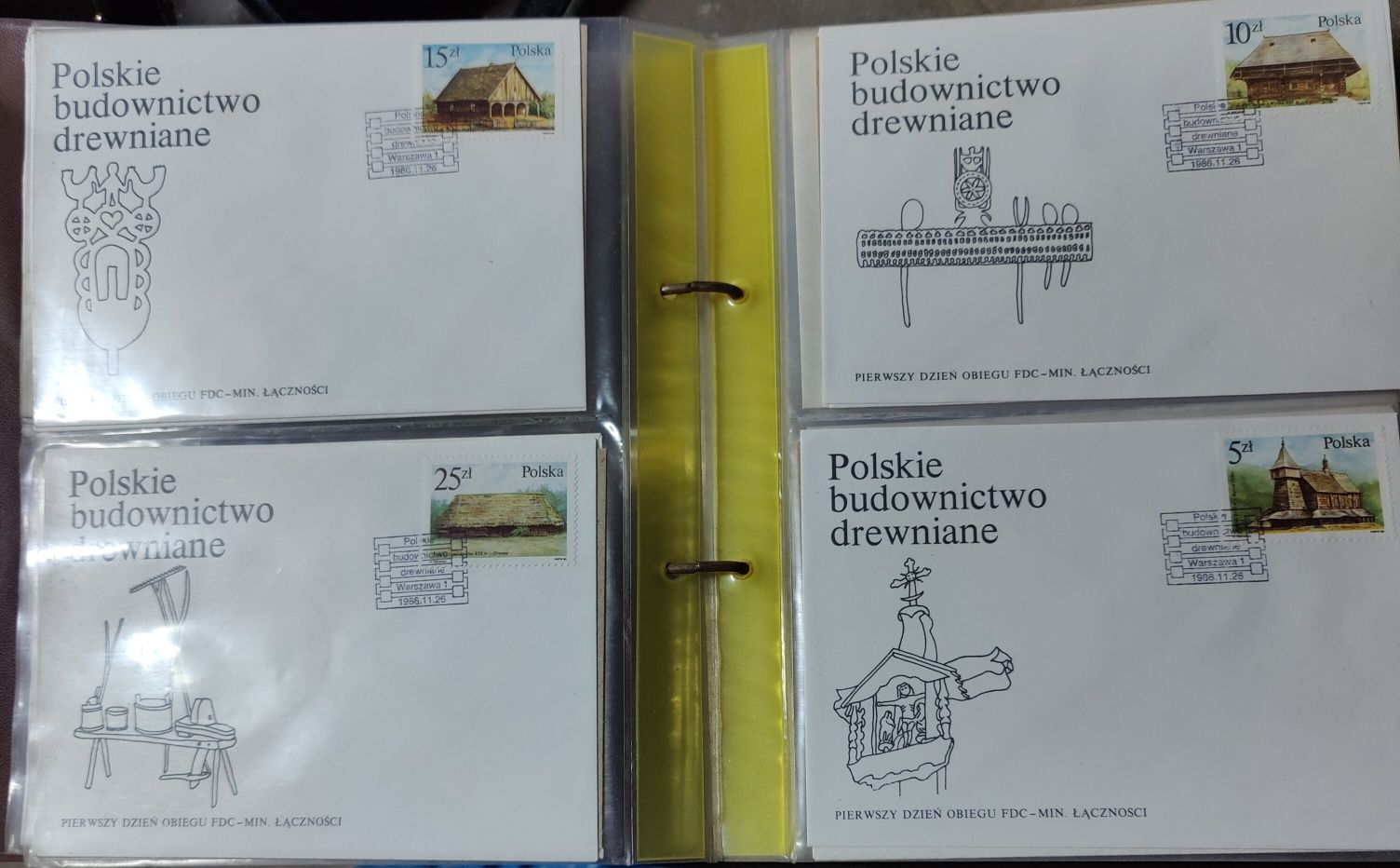 Klaser ze znaczkami I kopertami