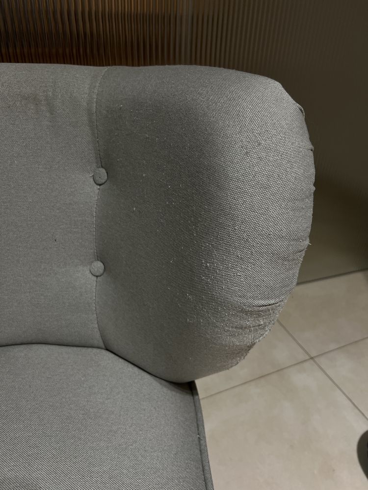 Fotel tapicerowany Ikea „Gubbo”, kolor szary