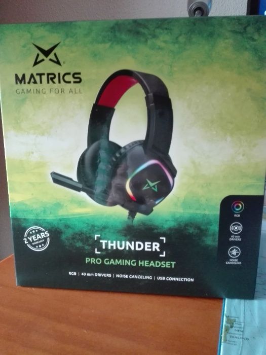 Vendo Auscultadores Gaming Matrics Thunder