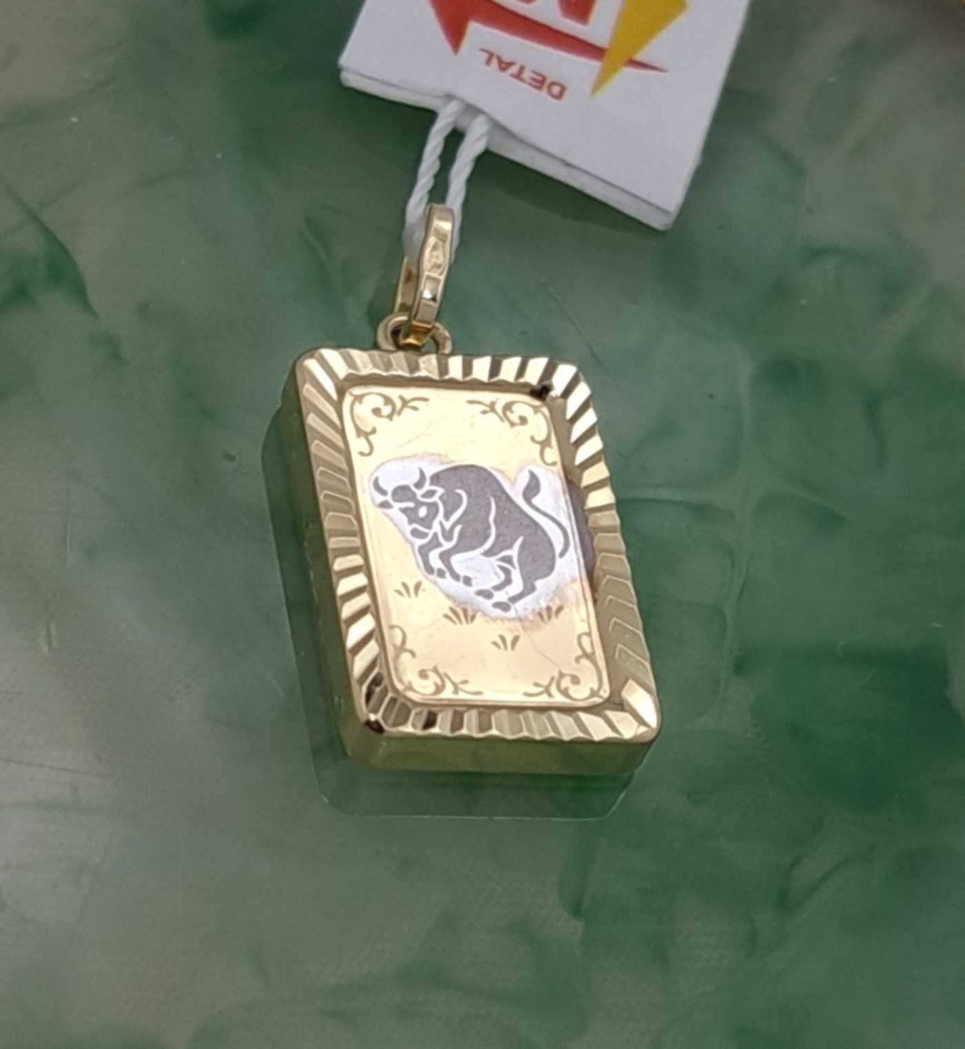 WYPRZEDAŻ !-25% Wisiorek Złoty 585 Znak Zodiaku BYK Z-1154