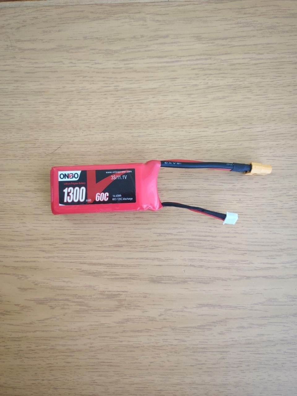 LiPol 1300mAh 60C 3S 11.1V аккумулятор дрон Li pol