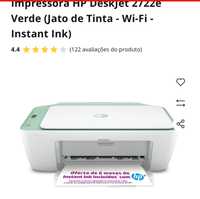 Impressora HP DeskJet 2722e Verde (Jato de Tinta - Wi-Fi - Instant Ink