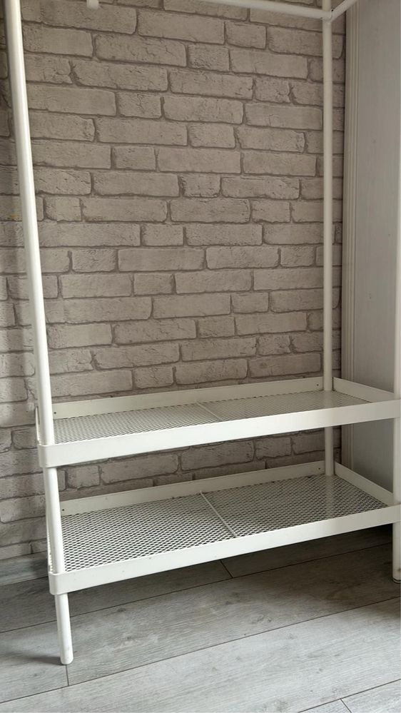 Wieszak ikea biały z półką na buty
