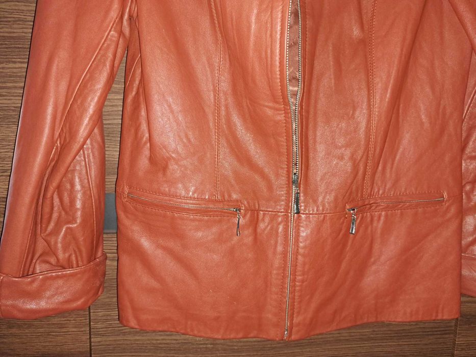 Женская куртка пиджак из натуральной кожи