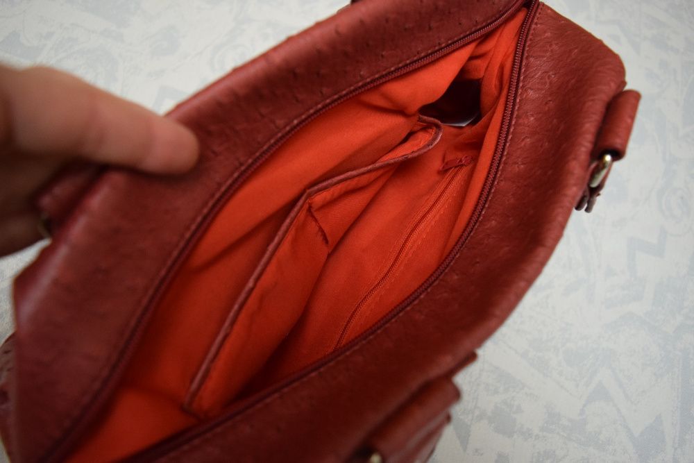 Нова сумка на 2 відділення, бордовая сумка женская