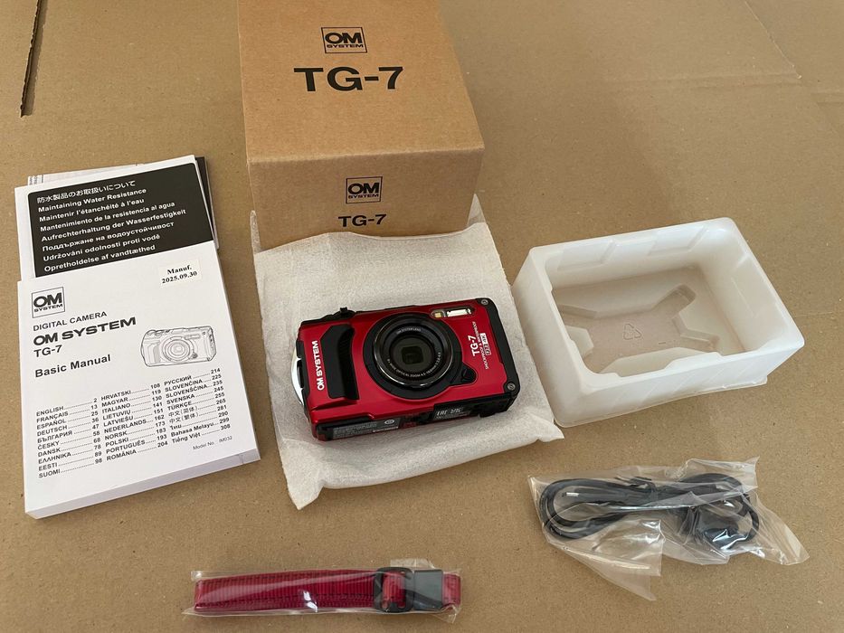 OLYMPUS OM SYSTEM Tough TG-7 CZERWONY wyjątkowo odporny Nowy Gwar !