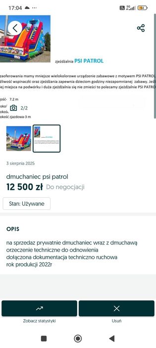 mini dino dmuchaniec