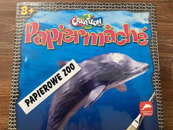 Delfin Papierowe zoo Ravensburger stara zabawka 2000 papier mache nowa