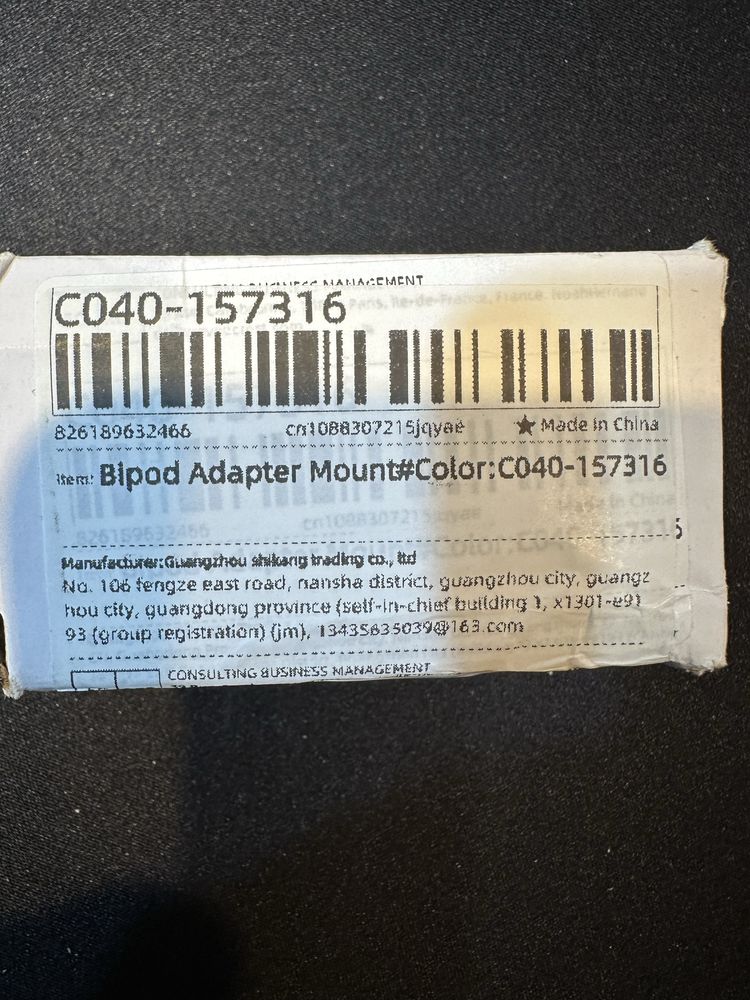 Adaptador para bipod para arma