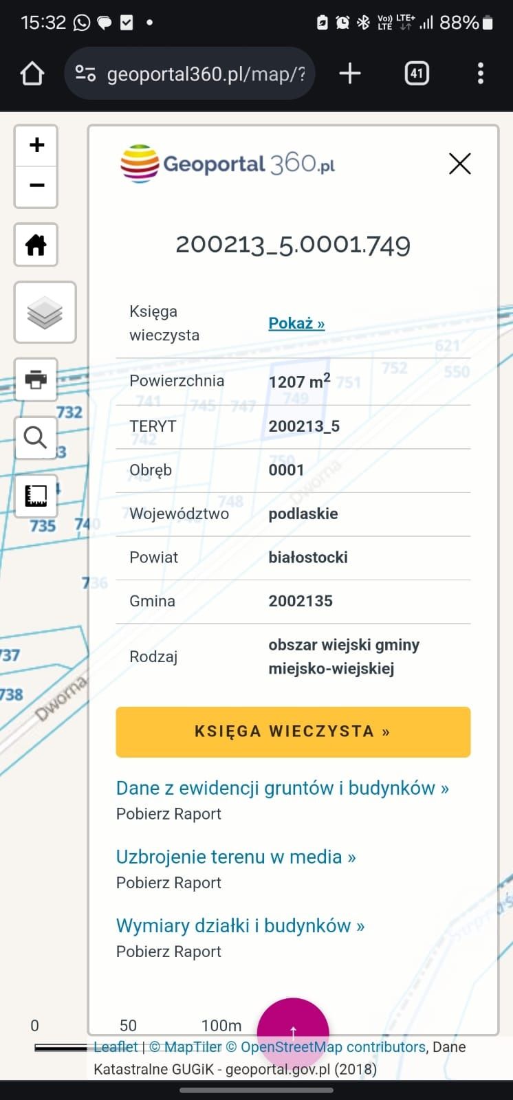 Dzialka  1200m pod inwestycje