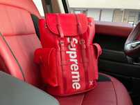 LOUIS VUITTON X SUPREME cristopher рюкзак красный мужской унисекс