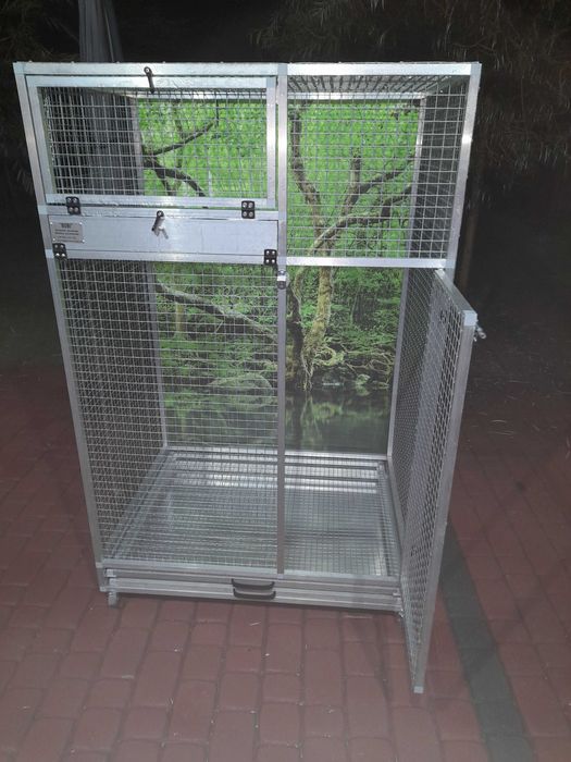 Klatka woliera dla ar kakadu aluminiowa