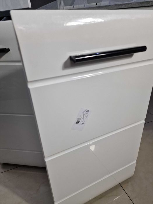 szafka pod umywalkę wysoki połysk biała