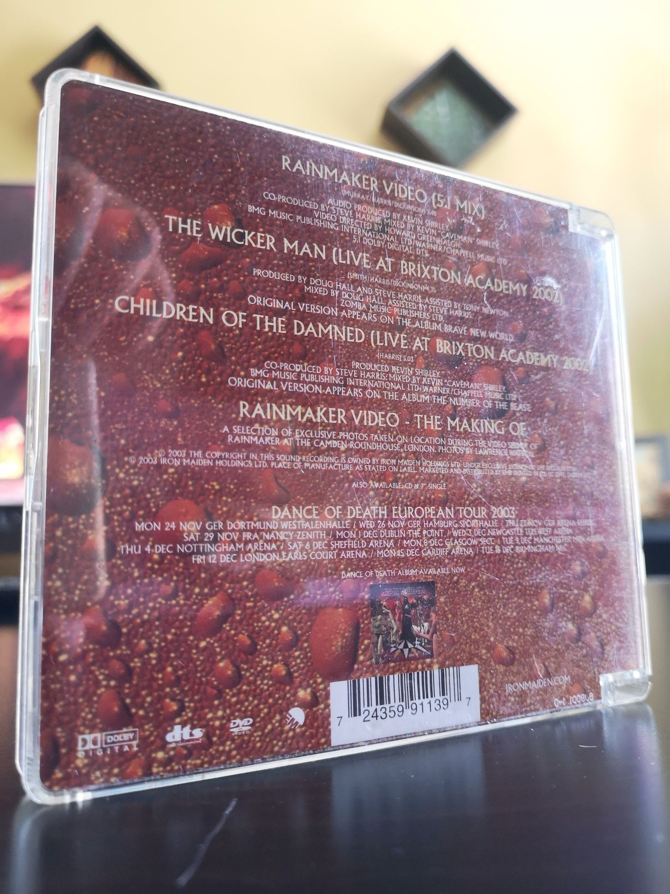 Iron Maiden DVD Single Rainmaker 2003 Edição Limitada