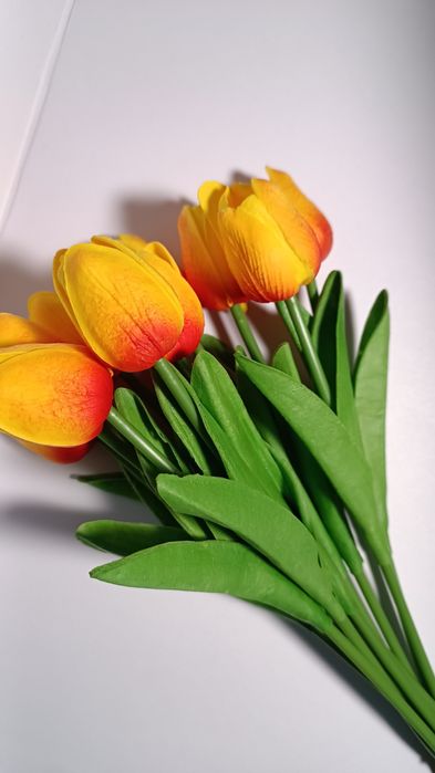 Sztuczne pomarańczowe tulipany 10 sztuk jak prawdziwe