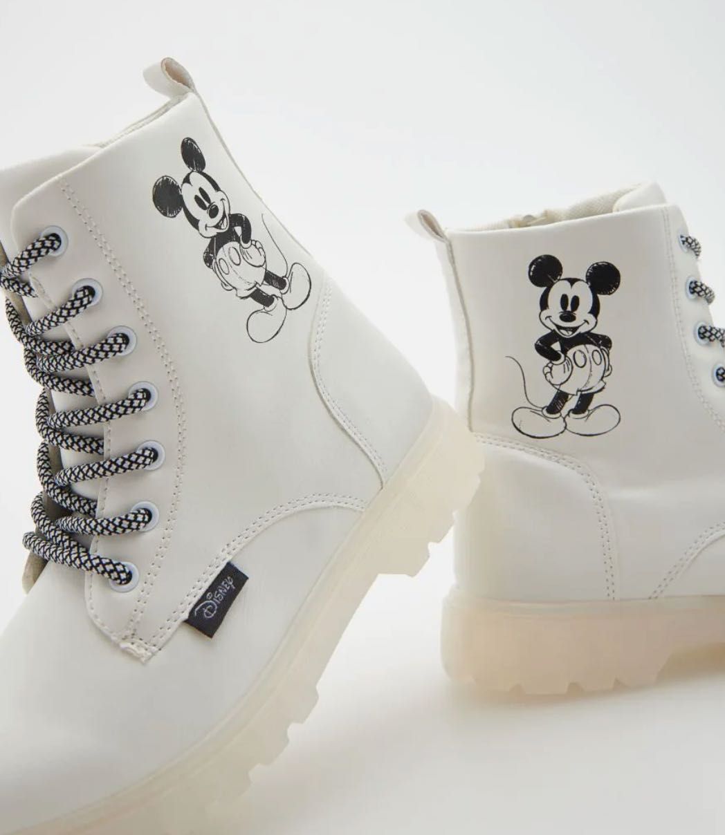 Białe botki Mickey Mouse, Myszka Miki NOWE rozmiar 30