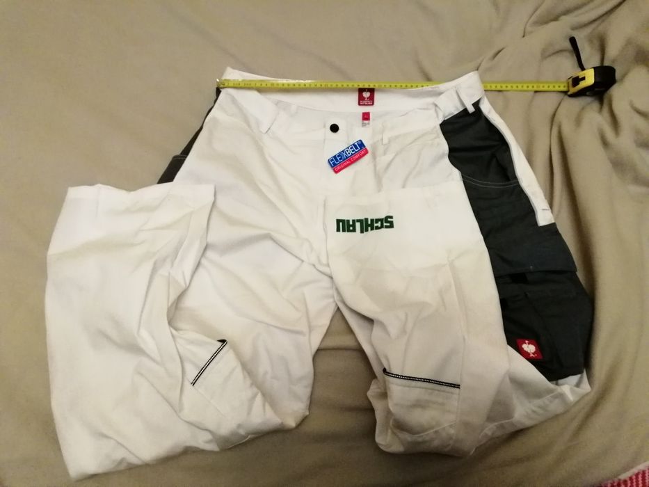 Spodnie robocze 62 strauss 5xl malarskie białe struś bhp odzież xl pas