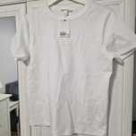 T-shirt biały basic gruby mięsisty materiał H&M 36 S