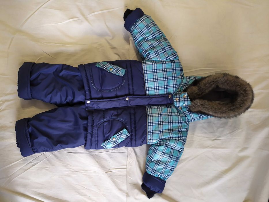Детский зимний комбинезон - комплект: Куртка + полукомбинезон + жилет