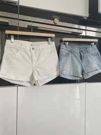 Spodenki 2 szt. Biele i jeans r 36 S