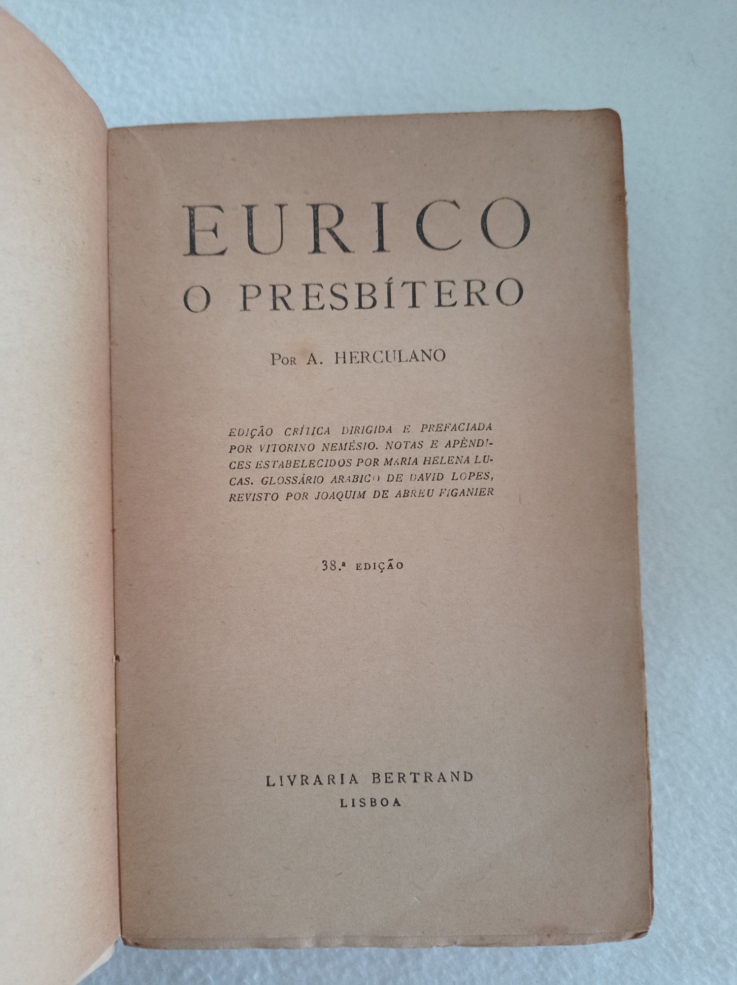 O monasticon - tomo I - Eurico o presbítero - Alexandre Herculano