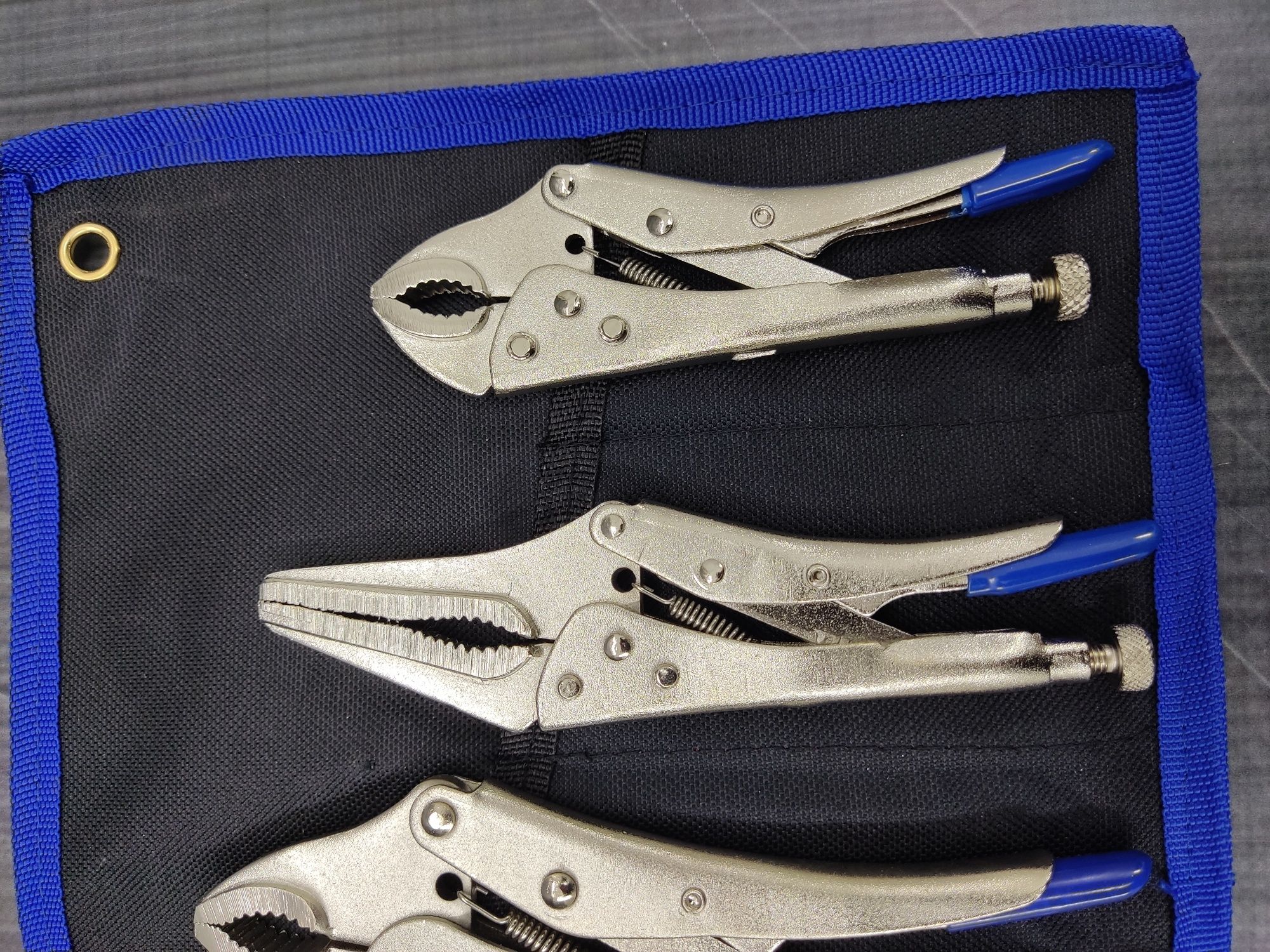 Кліщі затискні з фіксатором зварювальника 4шт.(125mm-250mm)Geko G10221