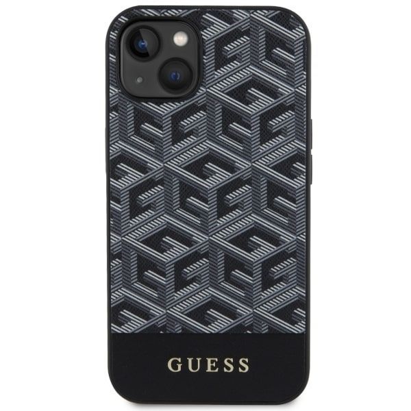 Etui Guess GCube Stripes MagSafe dla iPhone 14/15 Plus 6.7", Czarny