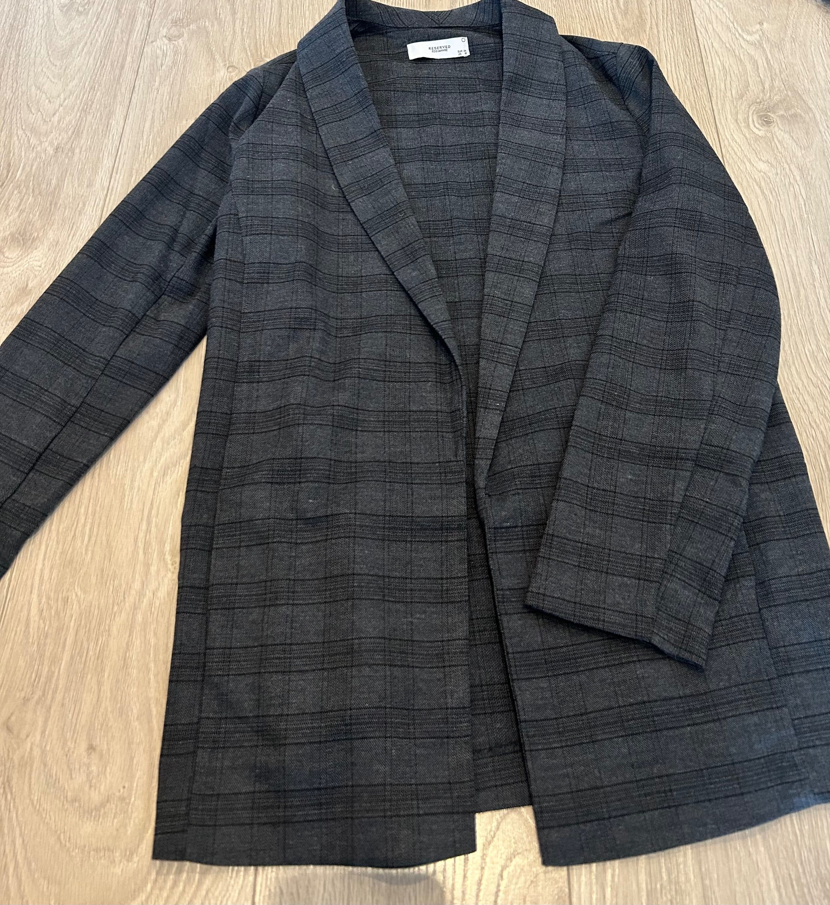 Marynarka RESERVED swobodna oversize krata 38