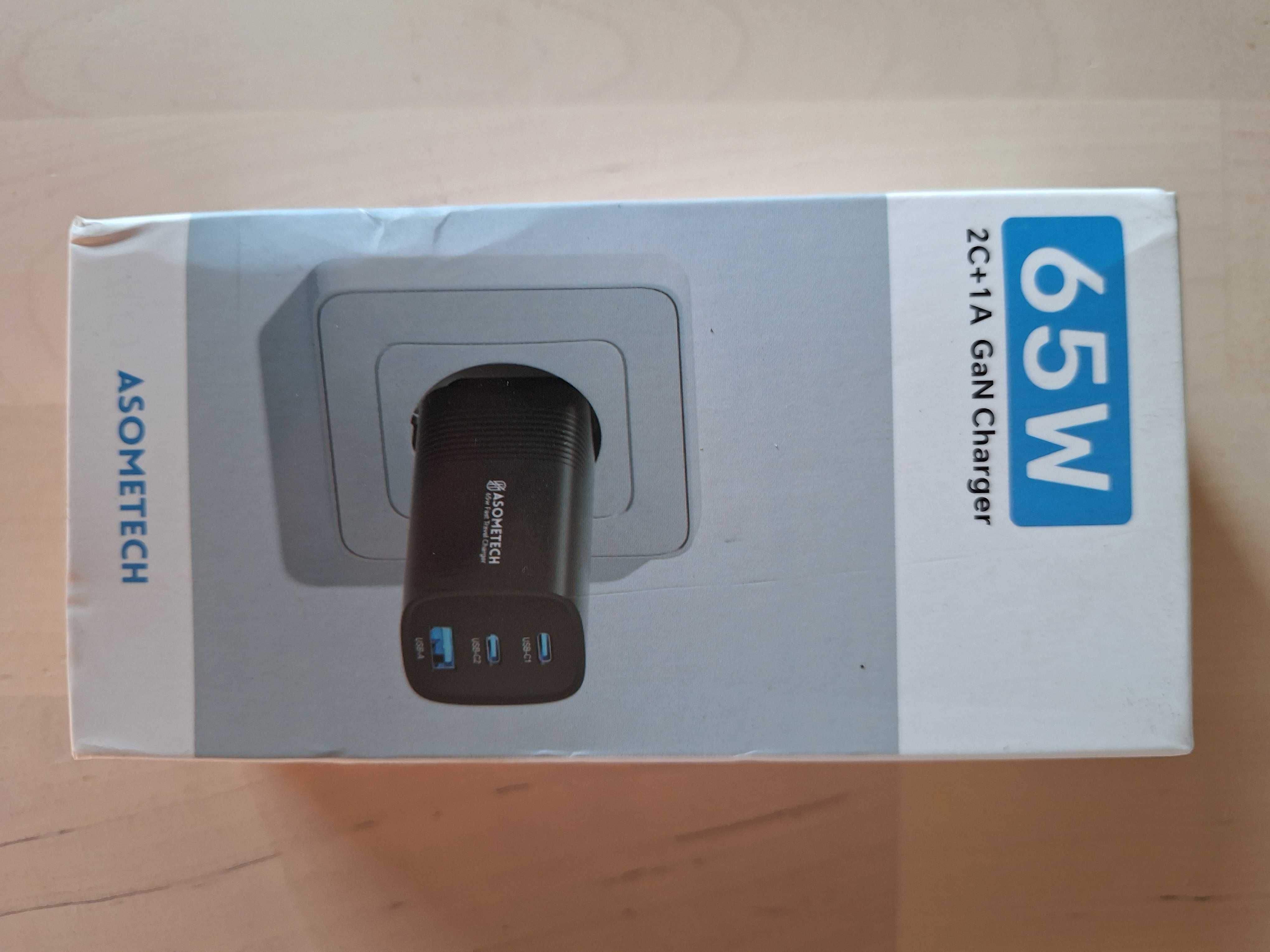 Ładowarka, zasilacz Asomtech 65W GaN