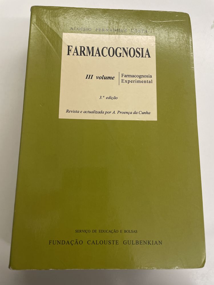 Livro “Farmacognosia” de Alísio Costa Volume III (3a edição)