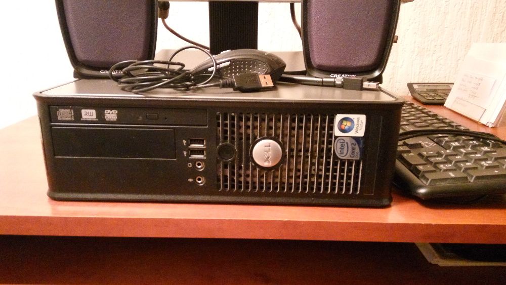 Zestaw komputerowy, dell optiplex 760, monitor, klawiatura, głośniki