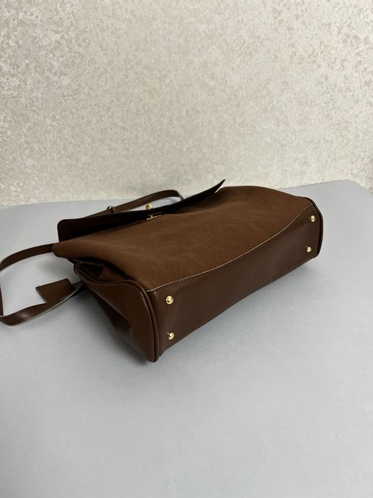 Сумка balenciaga rodeo,баленсіага родео замш, шкіра,коричнева