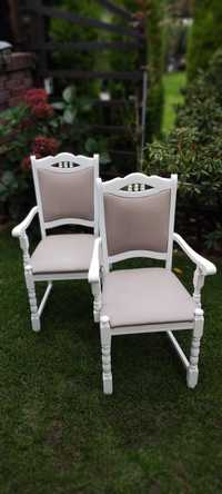 Krzesła białe dębowe