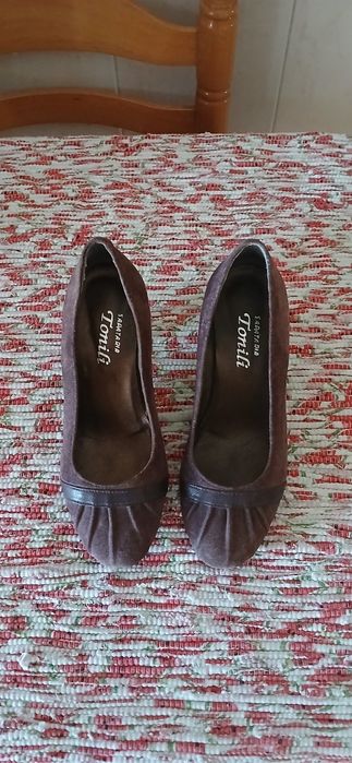 Sapatos de camurça roxo escuro n° 35