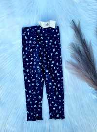 Nowe legginsy 104 Primark prążkowane kwiaty