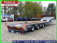 Mega Niskopodłoga dł. 9.50 m, 4 x załębienia na koła, ład. 43 T !!!  DO JAZDY - naczepa "JUMBO" tylko 8,900 kg wagi - zamki kontenrowe !!!