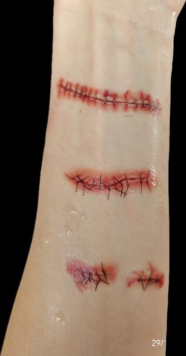 Realistyczne TATUAŻE RANY hallowen, Karnawał