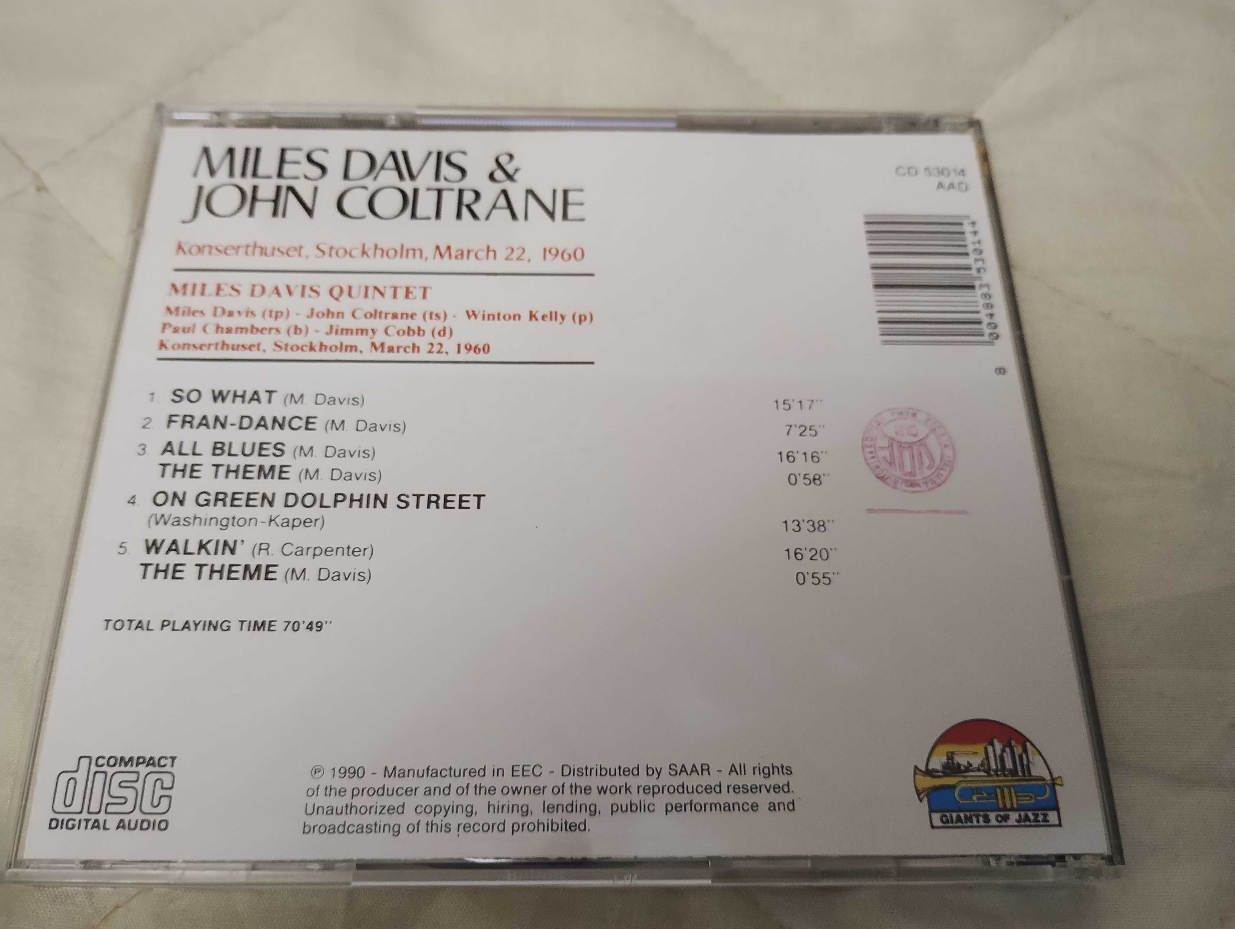 Miles Davis & John Coltrane CD
