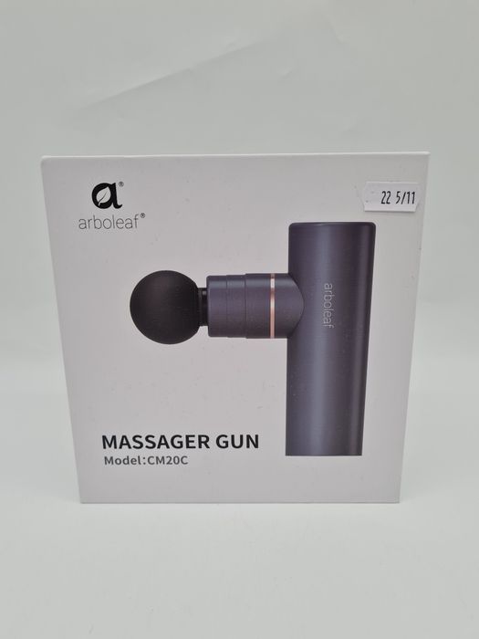 ARBOLEAF Mini Masażer Pistolet 3200rpm 0,47kg 4 Końcówki USB-C Cichy
