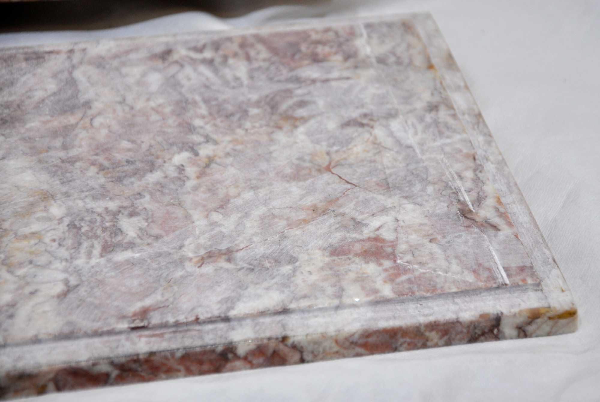 Blat Marmurowy Prostokątny Wycięty z Podcięciem 38x22cm Grubość 1,5cm