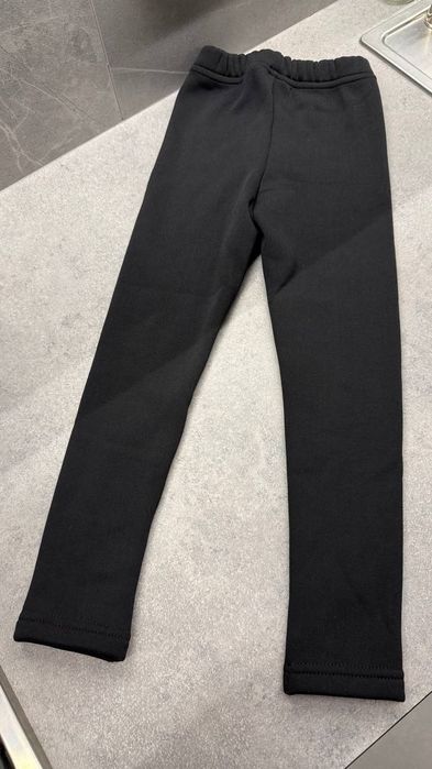 Лосини для дівчинки чорні на хутрі