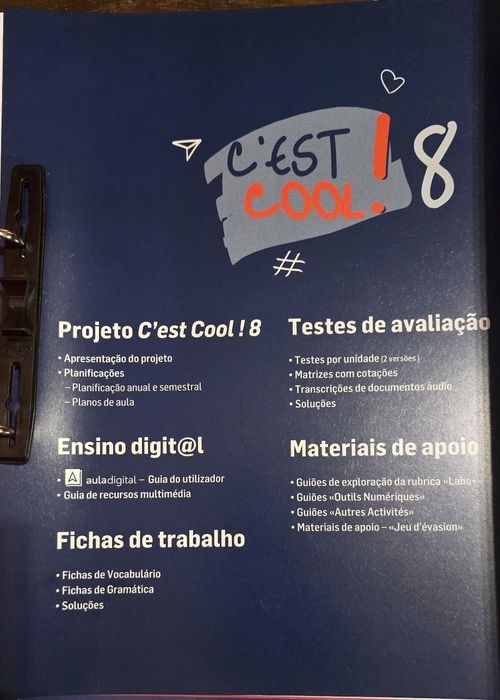 C'est Cool 8 - Francês  - Dossier de Professor + Caderno de Atividades